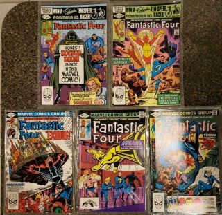 5 Hg Fantastic Four 238 239 240 241 242 Marvel Comics 1981 Bag Boarded