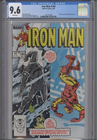 Iron Man 194 Cgc 9.  6 1985: Marvel Comic: 2 Iron Men,  Hawkeye: Frame