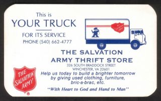 The Salvation Army Thrift Store 1 Peter 5:7 Vintage Wallet Pocket Calendar 1996