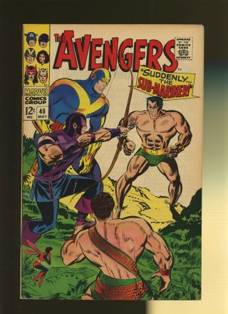 Avengers 40 Vf 7.  5 1 Book Suddenly The Sub - Mariner By Roy Thomas & Don Heck