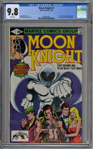 Moon Knight 1 Cgc 9.  8 Nm/mt Wp 1st Raoul Bushman Marvel Comics 1980 Rare Grade