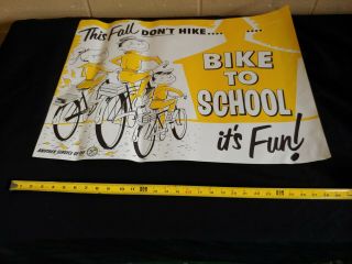 RARE VINTAGE BICYCLES DEALER SIGN poster 1950s 2