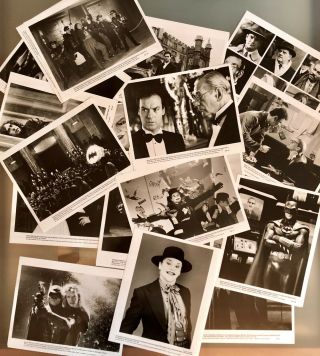 Batman 1989 Movie Press Kit: Keaton,  Nicholson,  More W/complete Set Of 22 Photos