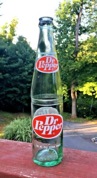 Vintage 1983 Dr.  Pepper 16 Fl Oz Money Back Bottle 11 "