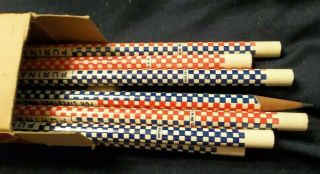 VINTAGE RALSTON PURINA CHOW BOX WITH 8 PENCILS INSIDE 4
