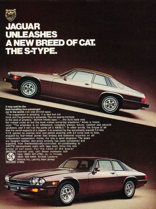 1976 Jaguar Xjs S - Type - Unleash - Classic Vintage Advertisement Ad D82