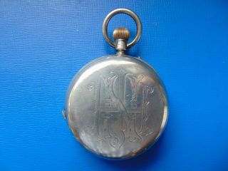 Antique Silver Half Hunter Pocket Watch 1897 4