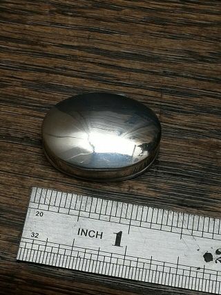 Plain Oval Solid Silver Pill Box 925 Hallmarked 925