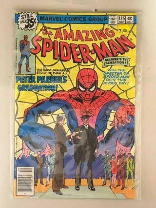 The Spider - Man No.  185.  October,  1978.  Marvel Comics Vf 8.  0