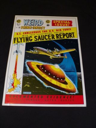 Vtg 1970s Ec Comic Book Cover Art Poster Weird Science Fantasy 26 - Sci Fi Ufo
