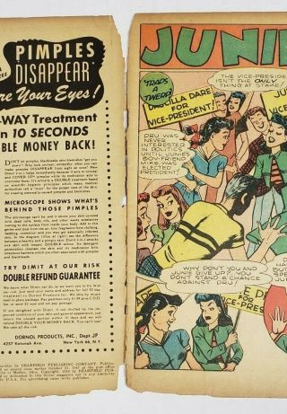 Junie Prom Comics 6 Good Girl Art,  Teen,  Dearfield 1949 - rough but here 2