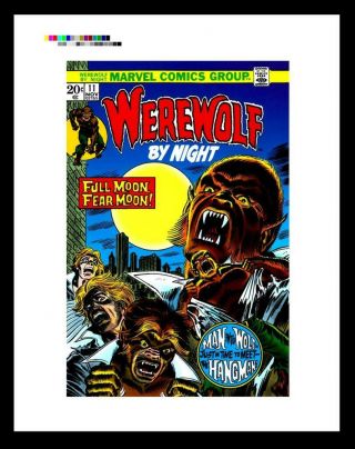 Gil Kane Werewolf 11 Rare Production Art Cover