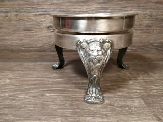 Antique F.  B.  Rogers Silver Co.  Lion Face Turn Table Base