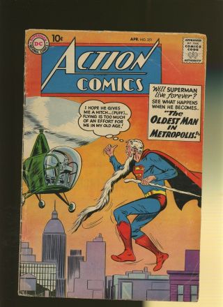 Action Comics 251 Gd,  2.  5 1 Book 1st Supergirl Mention In Ad & Letter Colum