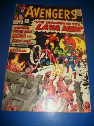 Avengers 5 Silver Age Lava Men Hulk Vgf/fine -