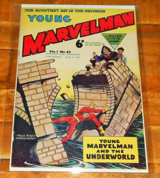 Young Marvelman 42 (no.  18) L Miller 1954 Key Meets Hitler In Hell Alan Moore