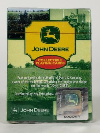 John Deere Collectible Playing Cards Deck Green Yellow Tractor Agriculture