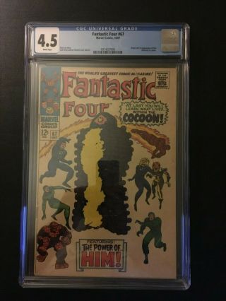 Fantastic Four 67 Cgc 4.  5 (10/67 Marvel) 1st App Of Warlock (him) Lee Kirby