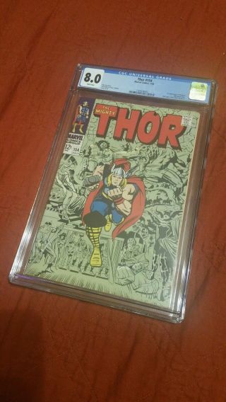 Thor (1st Series Journey Into Mystery) 154 1968 Cgc 8.  0 White Pages