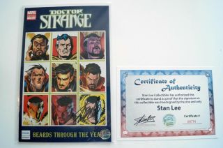 Doctor Strange Beards Through The Years 1 Signed Stan Lee W/coa Sdcc Promo Dr