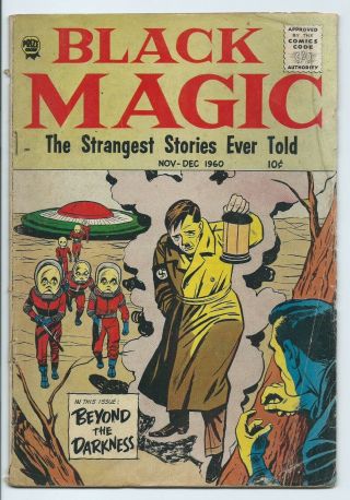 Black Magic Vol.  7,  5 Prize (1960) Comic Book Rare Hitler Sci - Fi Cover Aliens