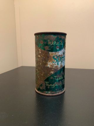 Vintage Sprite Steel Soda Can Flat Top 50s/60s RARE Rough 4