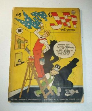 Mutt & Jeff 5 By Bud Fisher Golden Age All - American Comics - Dc - Rare