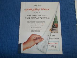 Rare 1936 Three Page Antique Packard Car Ad Fred Astaire Nbc Art Deco Notice Pic