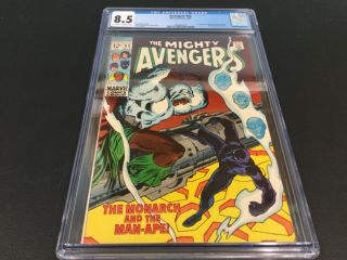 Avengers 62 1st Black Panther Solo 1st Man - Ape Cgc 8.  5 Off White To White Pages