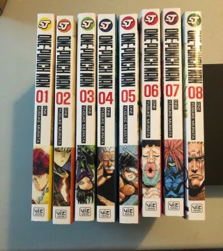 One Punch Man Anime Manga Comics Set English Volumes 1 - 8