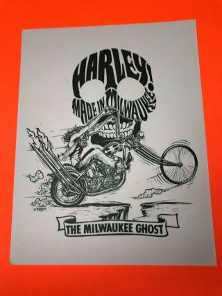 Vintage Poster 1967 Roth The Milwaukee Ghost T - Shirt Art 8.  5 " X 11 "