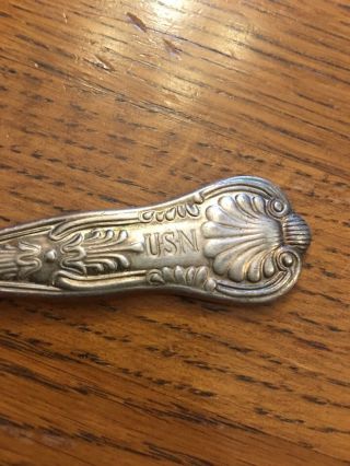 Vintage International Silver Co.  U.  S.  Navy Silverplate Spoon USN 3