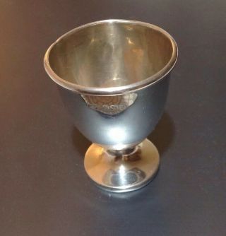 Antique Solid English Silver Egg Cup Heavy 27.  6 Grams