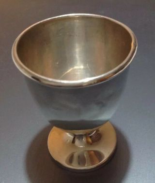 Antique Solid English Silver Egg Cup Heavy 27.  6 Grams 3