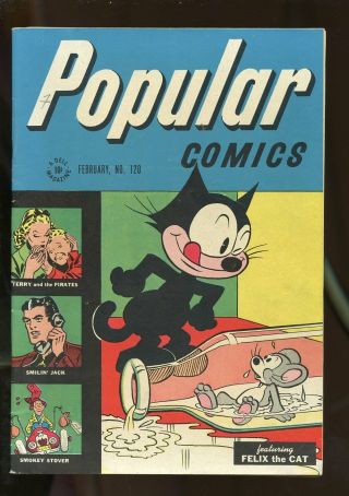 Popular Comics 120 Very Good / Fine 5.  0 Felix The Cat 1946 Dell Comics