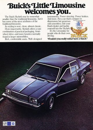 1983 Buick Skylark - 4 - Door Sedan - Classic Vintage Advertisement Ad D05
