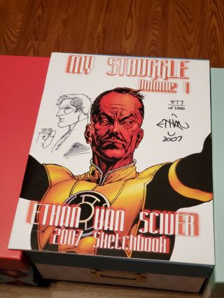 Ethan Van Sciver 2007 Signed Sketch Book W/ Sketch Of Green Lantern