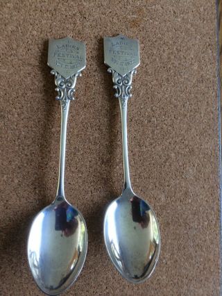 Lodge Of Hope 2679 Ladies Festival Spoons Solid Silver Eccles Masonic Lodge