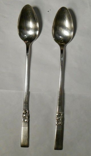 Oneida Silver Morning Star Silverplate Iced Tea Spoon - Set Of Two (2) - 7 - 3/8 "
