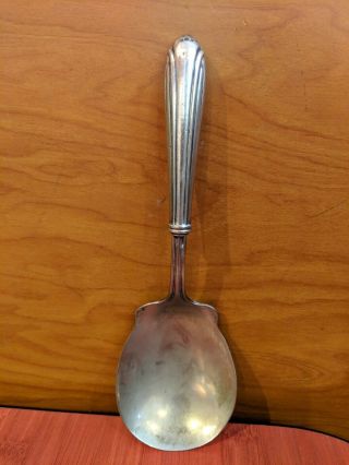 Vintage Antique Large Sterling Silver Handle Serving Spoon Flatware Ice Cream