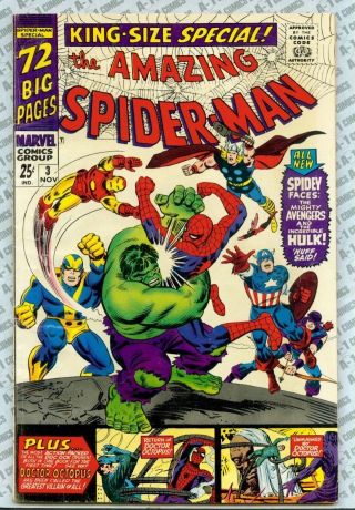 Spider - Man King - Size Special 3 (1966) Vg/f (5.  0) Marvel Comics