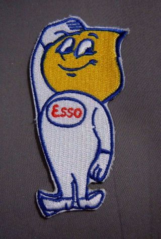 Esso - Oil Drop Embroidered Iron On Uniform - Jacket Patch 3.  5 "