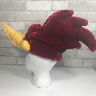 EUC Vintage Woody Woodpecker Head Costume Plush Furry Universal Studios Hat Cap 4