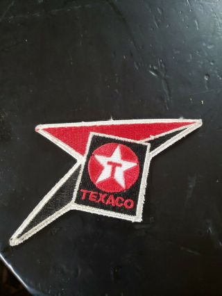 Vintage Attendant Texaco Gasoline Oil Embroidered Patch Black/red Arrow 2.  75x4 "