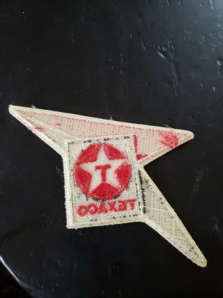 Vintage Attendant Texaco Gasoline Oil Embroidered Patch Black/Red Arrow 2.  75x4 