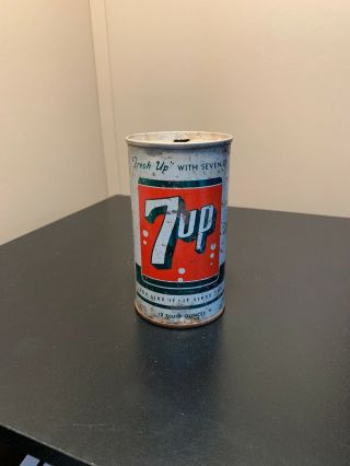 Vintage 7 Up Steel Pull Tab Can 1960s Soda