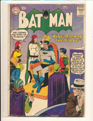 Batman 125 Poor Cond.  Ad Cut Out Does Not Impact Story