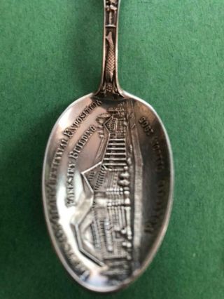 1905 STERLING SILVER SPOON LEWIS & CLARK CENTENNIAL EXPOSITION PORTLAND OR 20G 2