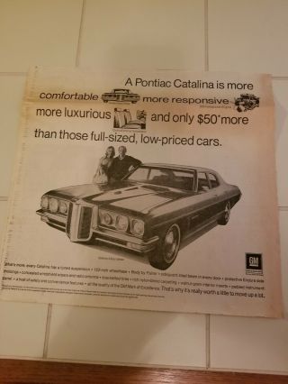 1970 Pontiac Catalina/more Of Everything Newspaper Ad
