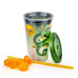 Dragon Ball Z Shenron Carnival Cup with Molded Ice Cubes and Straw | 18 oz 3